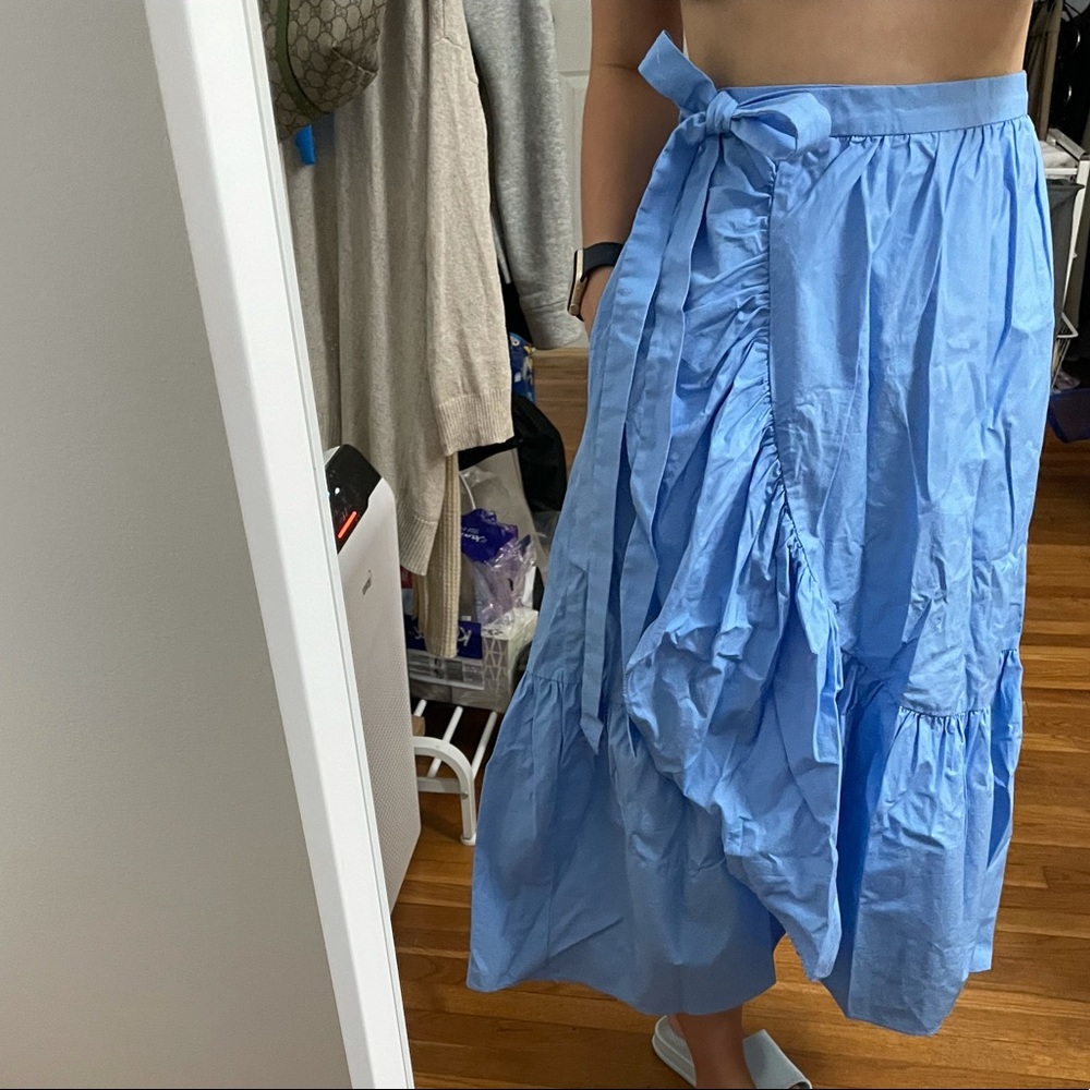 Tie waist frill skirts